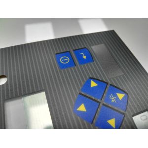 PET Overlay Flat Button Flexible Membrane Switch With 3M Adhesive