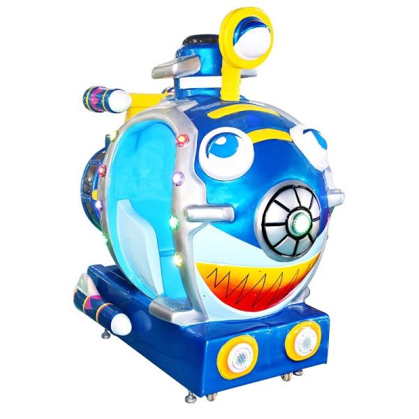 Children's Coin Operated Kiddie Ride Shark Design for Shopping Malls