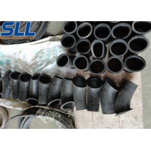 China Concrete shotcrete machine spare rubber elbow made of black rubber high wear and corrosion resistance on sale