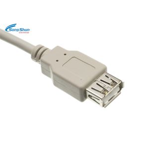 Data Sync USB Extension Cable 2.0 Extender Cord 4.5mm 1000mm Customized Length