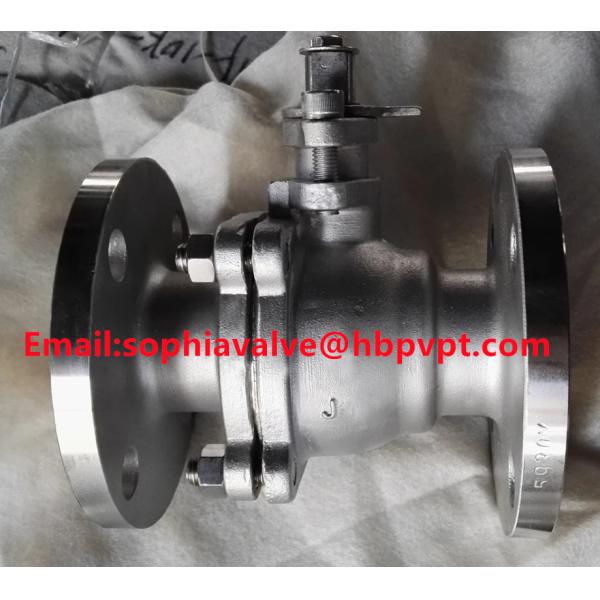 stainless steel SCS13 JIS10K flange end ball valve
