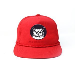 Cheap Red Rope Nylon Snapback Cap Hat Custom Made Unstructured Plain Blank for sale
