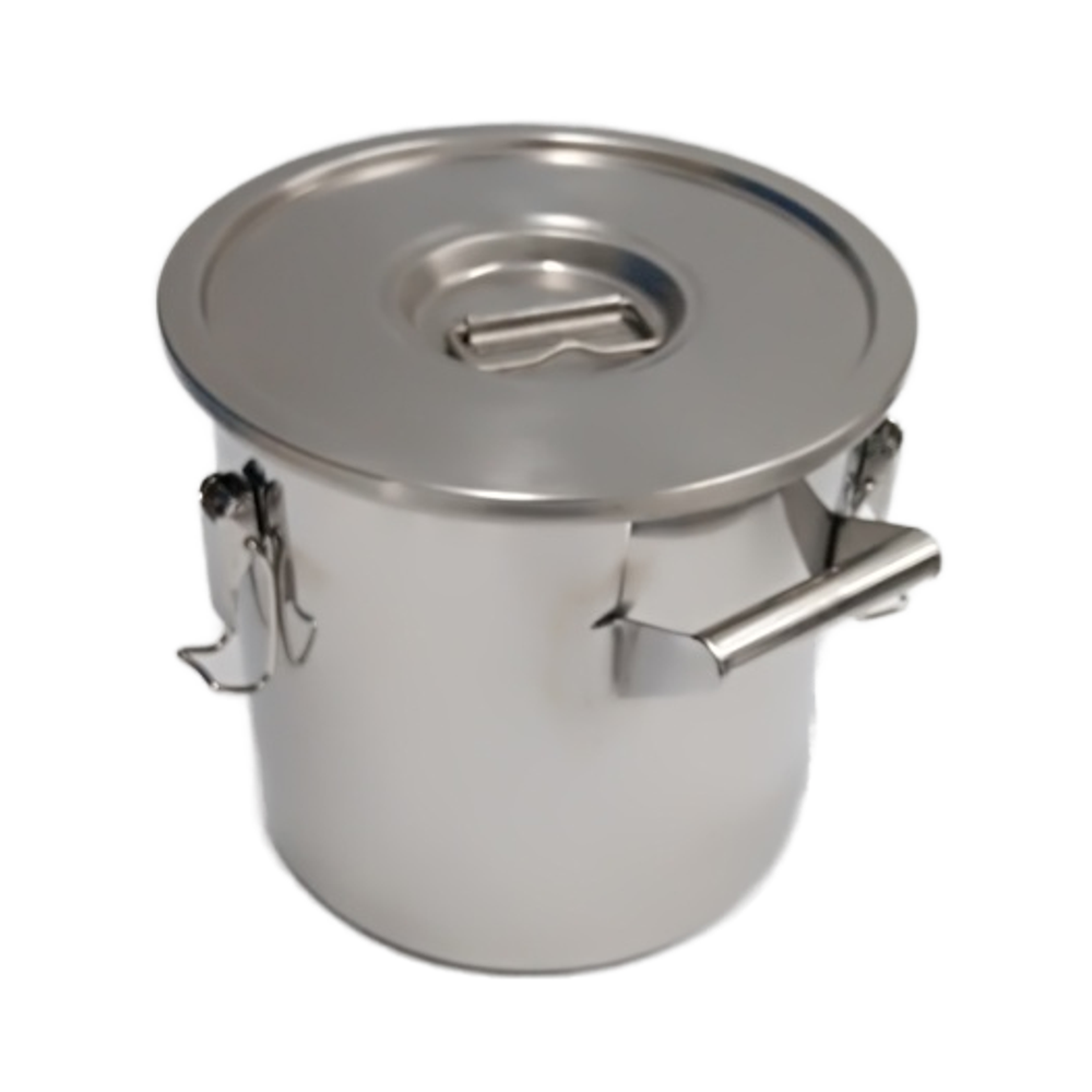 Powders Stored Safely In 12L Stainless Steel Round Drum With Sealing Ring And