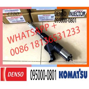 Fuel Injector Assembly 6156-11-3100 095000-0801 For KOMATSU 6D125E450-7.8
