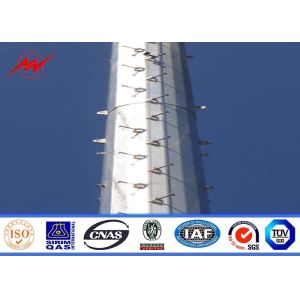 Square 160 ft Lattice Transmission Tower Steel Structure With Single Platform
