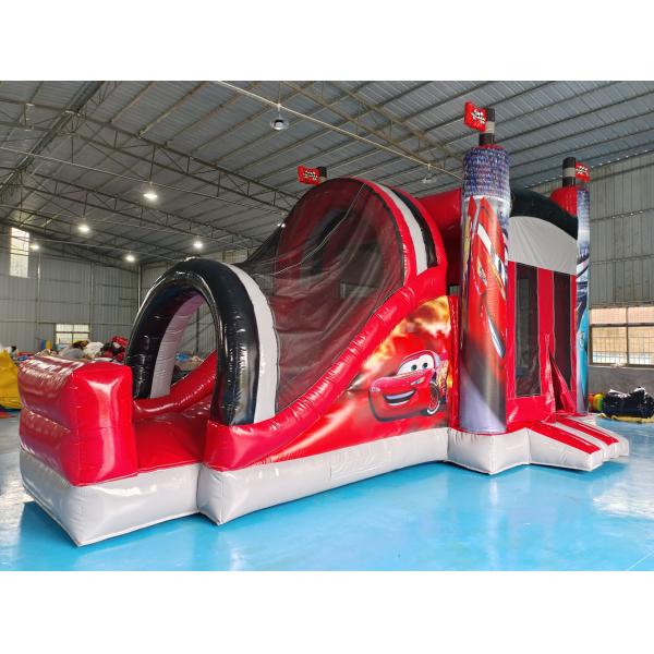 Quality Outdoor Inflatable Castle Combo Race Cars Cartoon Movies Inflatable Bouncer With Slide Combo Inflatable Bounce House wholesale