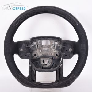 China Black Carbon Fiber Land Rover Steering Wheel Alcantara Matte Black on sale