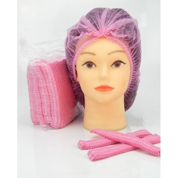 Lightweight PP SMS Spun-lace Non-woven Fabric Disposable Hair Net Cap 18'' 21''