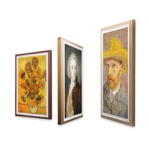 32 Inch Wooden Frame Advertising Display Screen With Split Display Function