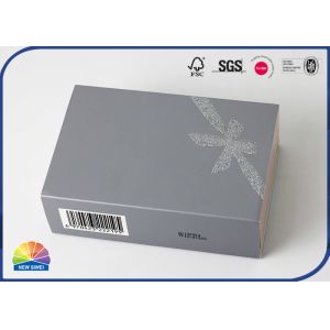 Glittering Bowknot Paper Gift Box 3 Pieces With Tray Present Packaging