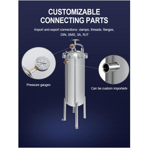 High Pressure Stainless Steel Cartridge Filter Water Filter Housing For RO Water Filter