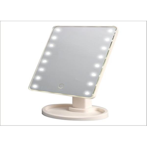 Desktop Hotel Lighted Makeup Mirror With 16pcs Lamp , 360 Swivel Toilet Mirror