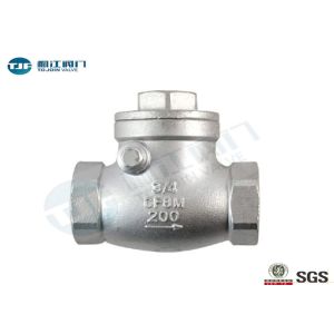 316 Stainless Steel Non Return Check Valve With Female Threaded BSP / NPT Ends