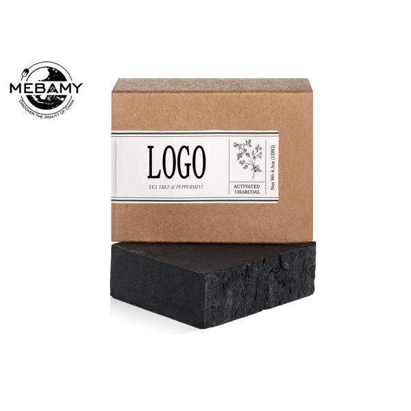 Quality Black Color Activated Charcoal Soap Bar For Anti Fungus Bath Whitening wholesale