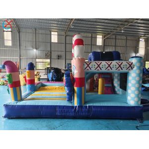 Factory Inflatable Colorful Candy Inflatable House And Slide Jumping Castle