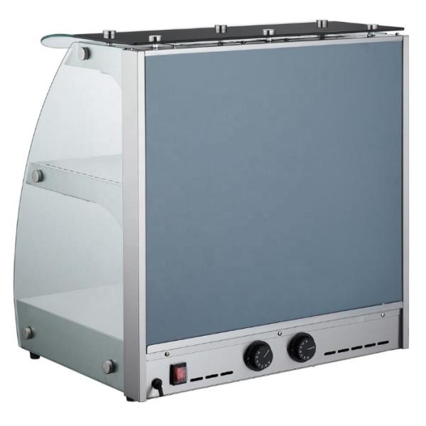 Curved Glass Food Warmer Showcase Automatic Defrost