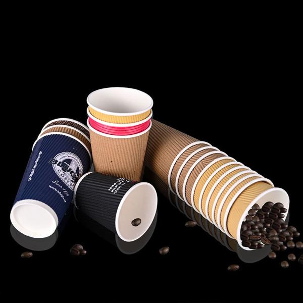 Quality Thick Heat Resistant 12oz Ripple Cups Personalized Paper Cups wholesale
