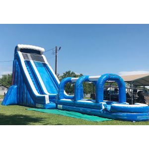 Bouncy Castle Water Slide Inflatable Water Slide With Swimming Pool Jumping