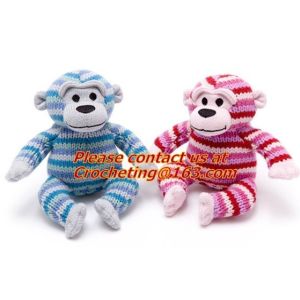 Handmade new style pure color crochet mou, Crochet Stuffed Toy Doll,knitting