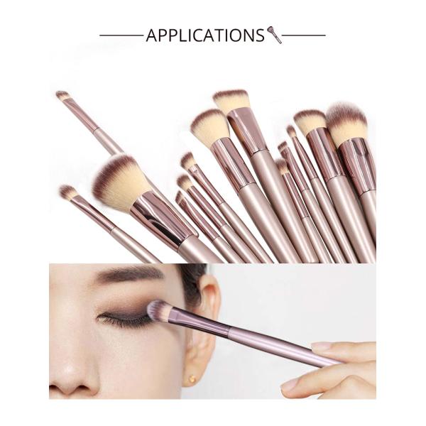 13pcs Rose Gold Eye Makeup Brush Set