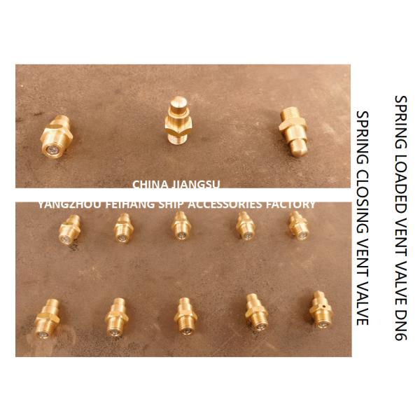 DN6 Spring Loaded Vent Valve with Threaded Ends Compliant with CB/T3778-1999