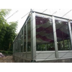 Colorful PVC Cover with Inside Lining Decoration and Glass Sidewalls for Outdoor