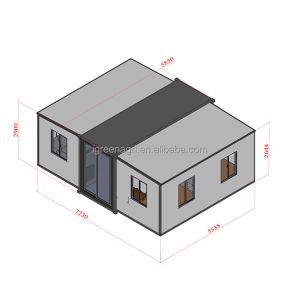 Customizable 40ft Expandable Container House With Gypsum Board Covering 20ft