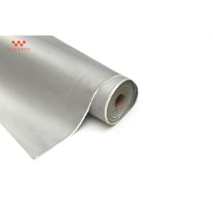 China Grey 3732 PU Coated Fiberglass Fabric 0.45mm Fire Blanket Fabric 430g/M2 Weight on sale