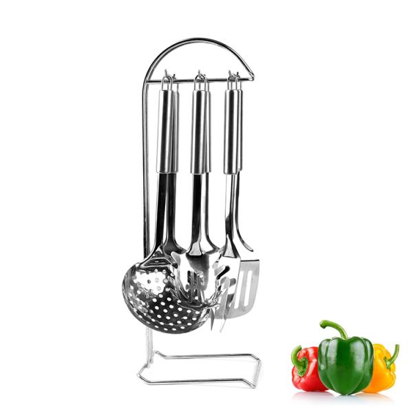 Toxinfree Stainless Steel Kitchen Utensil Sets , EU 7 Piece Kitchen Tool Set