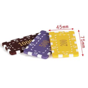 30MM ABS Digital Plastic Rectangle Poker Game Chips Coin Texas Game