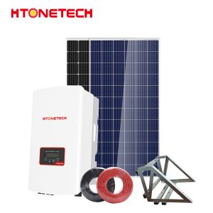 Htonetech Solar Panel On Grid System Single Phase / Three Phase Inverter