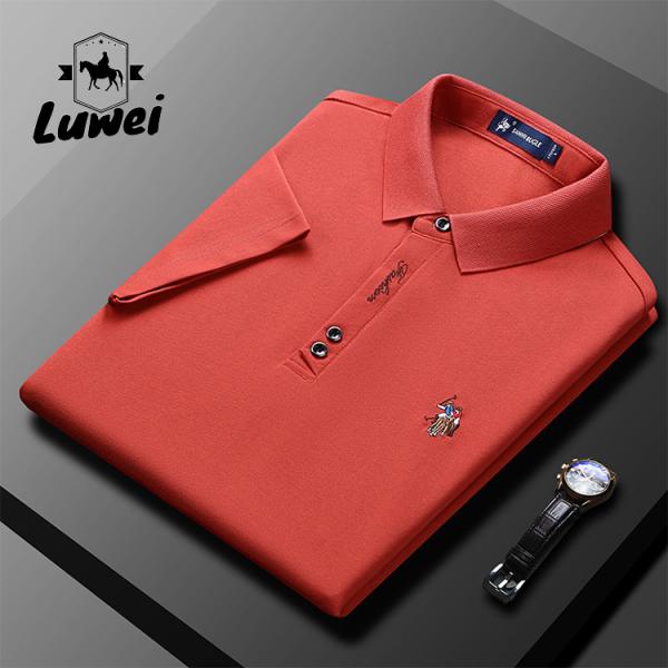 Sublimated Cotton Polo T Shirts Men Knitted Sport Blank Fabric Shirts