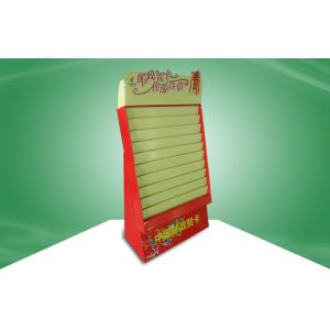 Christmas Gift Card Cardboard Display Racks With Tiers , recyclable