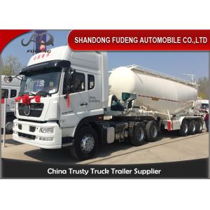 3 Axle 35cbm - 55cbm Powder Bulk Cement Semi Trailer With 12 Wheeler