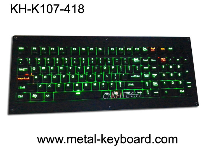 USB PS2 Ruggedized Backlight Keyboard Full Keys With Mechanical Switch
