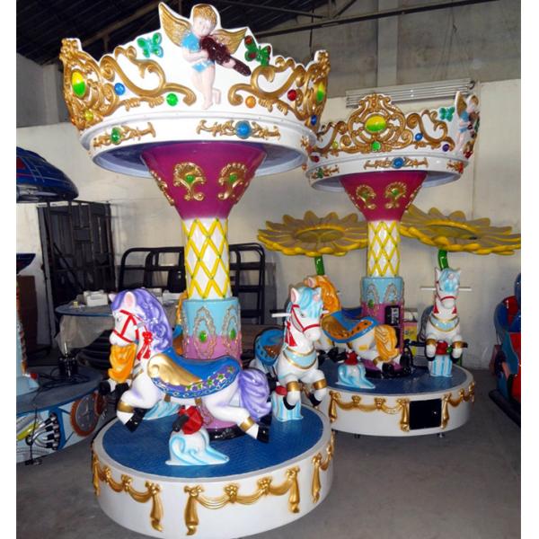 Durable Mini Carousel Ride 3 Seats Careful Painting High Temperature Resistance