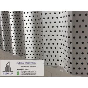 SUDALU Foshan City Aluminum Perforated Facade Cladding Wall Panel Extrior Decoration Metal Panel