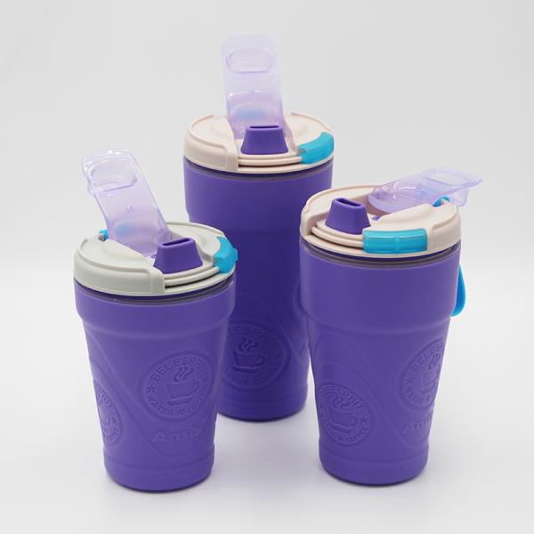 Quality Silicone PP Couples Water Bottles For Souvenirs Valentine's Day Gifts wholesale