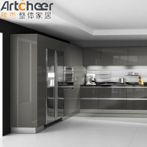 Quality Laminated Kitchen Cabinet Modern Modular Design Ready Assemble U Shape wholesale