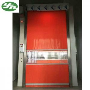 Cheap Automatic Cargo Air Shower Tunnel With Red PVC Rolling Up Fast Shutter Door for sale