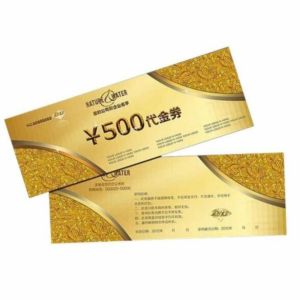 China CMYK printing Eco Friendly Paper Custom Logo For Coupon Tickets Lottery on sale