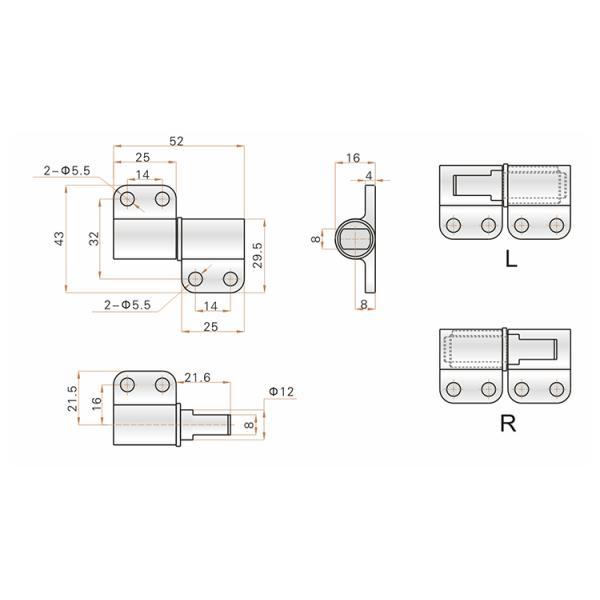 Mail Box Electrical Cabinet Door Hinge