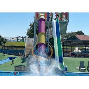 High Durability Fiberglass Pool Slide Straight For Public Outdoor Use