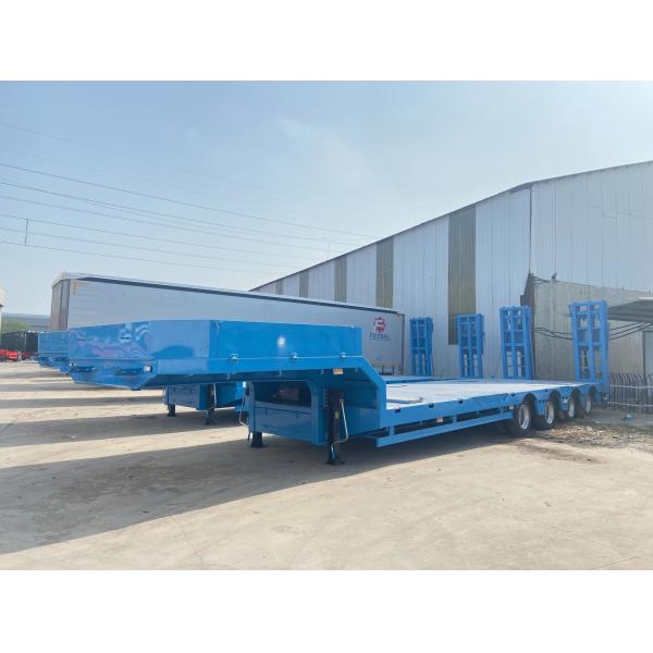 30-100 Tons Van Type Flatbed Semi Trailer 3 Axles Multi Function Skeleton Semi