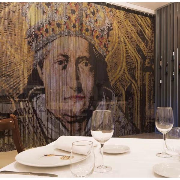 1.6mm Aluminium Chain Door Fly Screen Hotels Restaurants Retail Outlets Customized