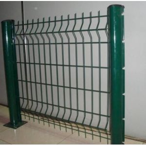 Curvy 3D Triangle Galvanized Welded Wire Mesh Fence PVC Coated