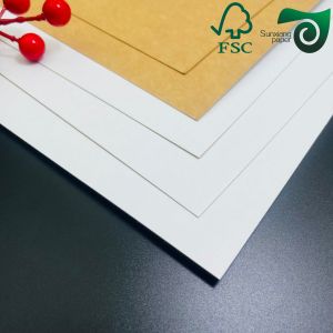 China 325gsm Food Grade Kraft Paper White Coated Front Brown Back  Made From Virgin Pulp FSC on sale