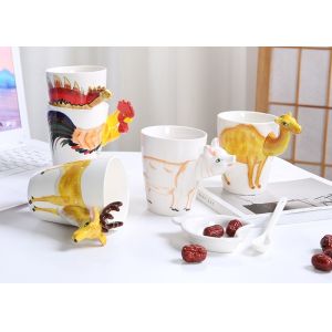 Hand Painted 11 Oz Pig 450ml 3D Ceramic Mugs