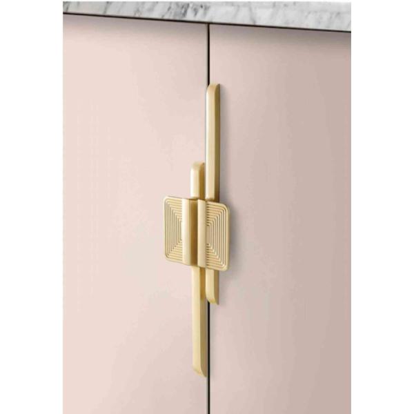 Gold Nordic Kitchen Drawer Wardrobe Brass Pull Handles Embossing Knobs Furniture Cabinets Door Knurling Knurled Handle