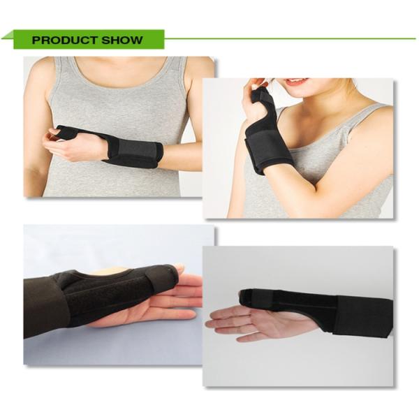 Black Orthopedic Rehabilitation Products Wrist And Thumb Splint Support Brace For Carpal Tunnel